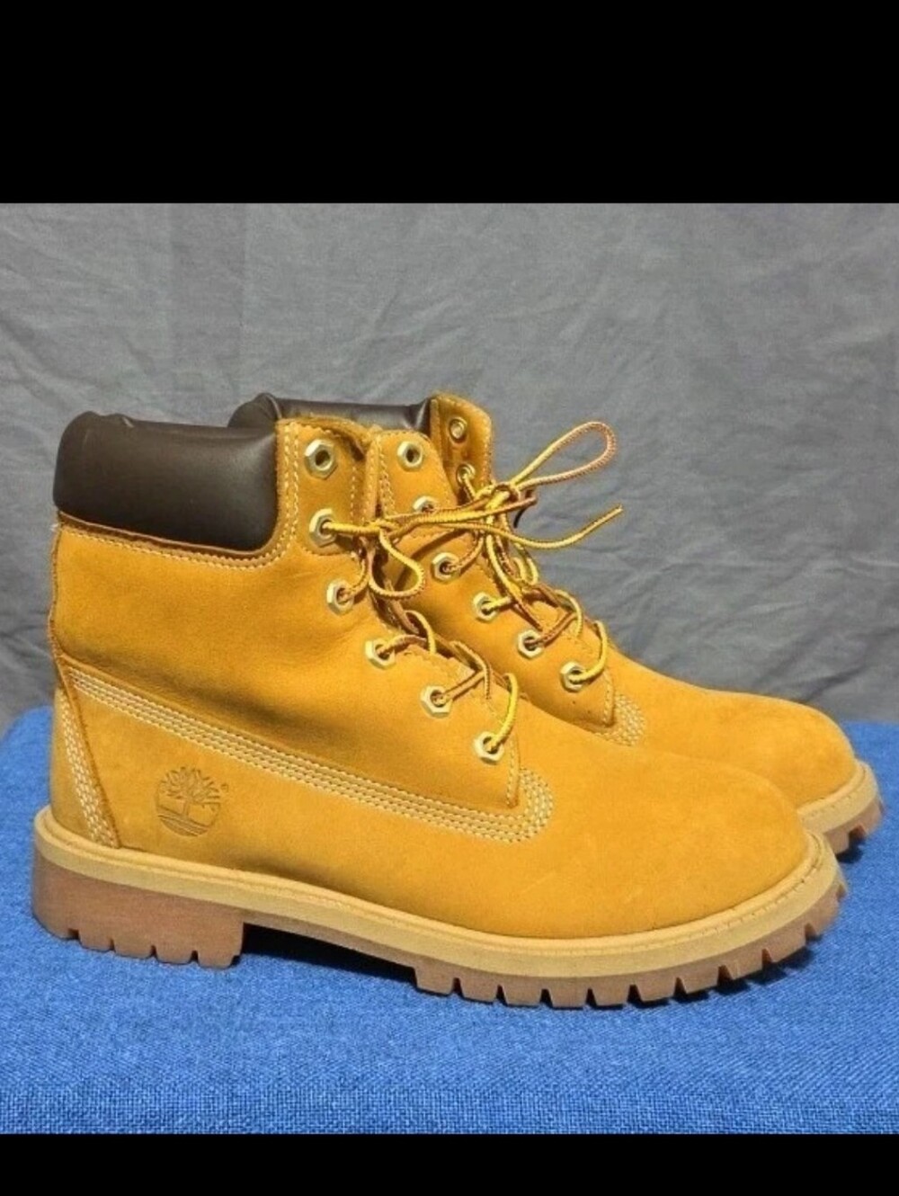 Timberland Wheat Padded-Collar Nubuck Boots Women’s Size 6.5 (Youth 4.5) Chore